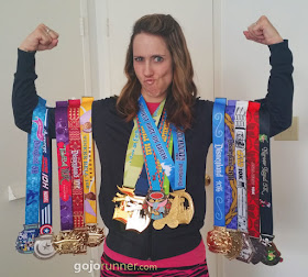 Wearing all 14 Disneyland race medals