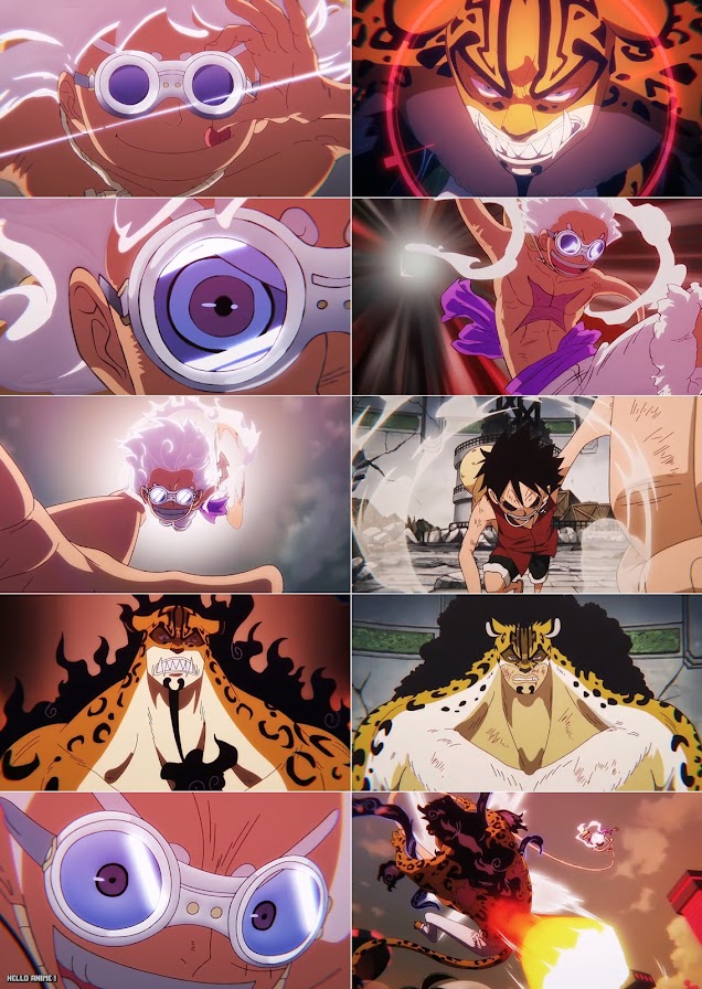 ワンピース アニメ エッグヘッド編 1101話 ルフィ ギア5 ゴムゴムの白い ドーン ロケット ONE PIECE Episode 1101 Luffy gear 5