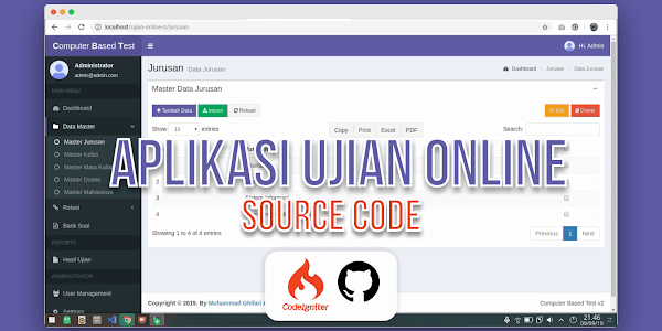 Free Source Code Aplikasi Ujian Online CodeIgniter 3