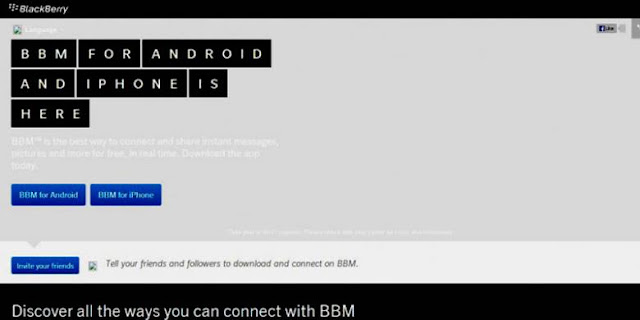 Aplikasi BBM (BlackBerry Messenger) For Android dan iOS Di Batalkan