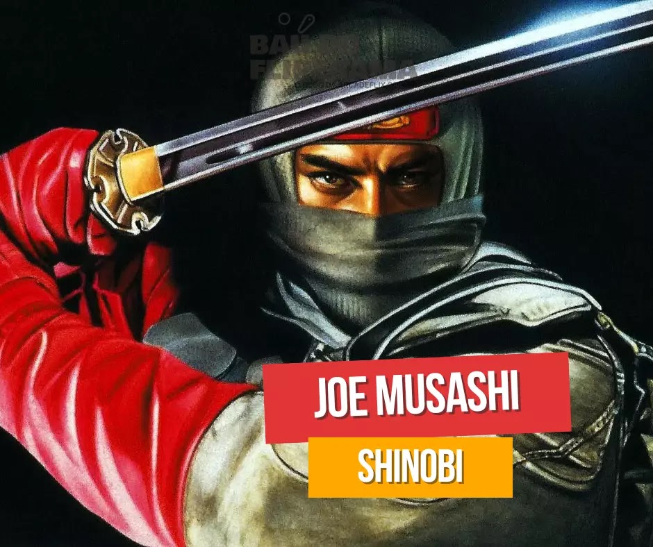 Joe Musashi, de Shinobi, um dos musos na lista do Baú do Fliperama