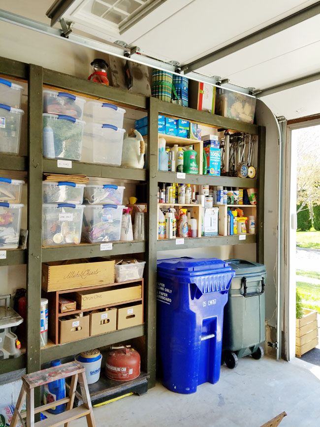 diy garage shelves