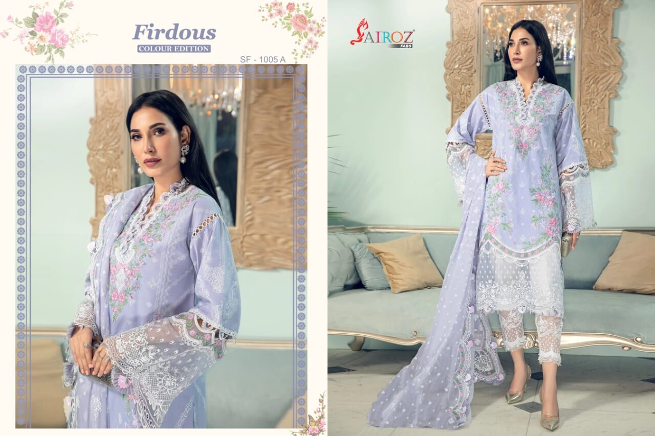 Sairoz Fabs Firdous Colour Edition Pakistani Suits Catalog Lowest Price
