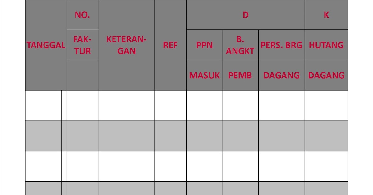 Contoh Buku Besar Jurnal Khusus - JobsDB