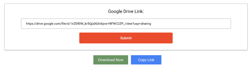 Our Google Drive Download Link Generator