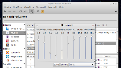 Rhytmbox: Aggiungere un equalizzatore a 10 bande tramite  rbeq