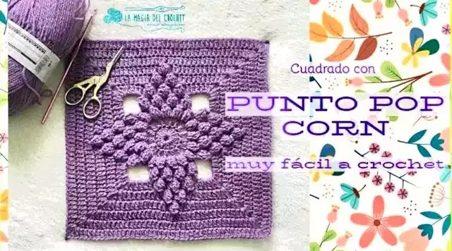 CREA PROYECTOS UNICOS Con Granny en Diseño de Pop Corn a Crochet