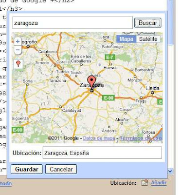 Alternativa de geolocalización con mapa y búsqueda de localización en Blogger