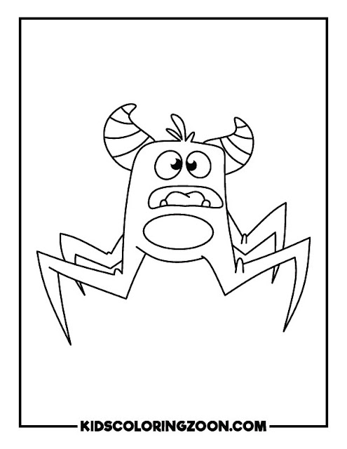 Monster coloring pages for toddlers