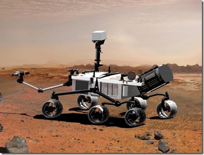 Concepção artística da MSL Curiosity (Foto via R7)