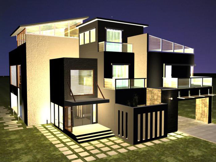  Design  Modern  house  plans  3D 