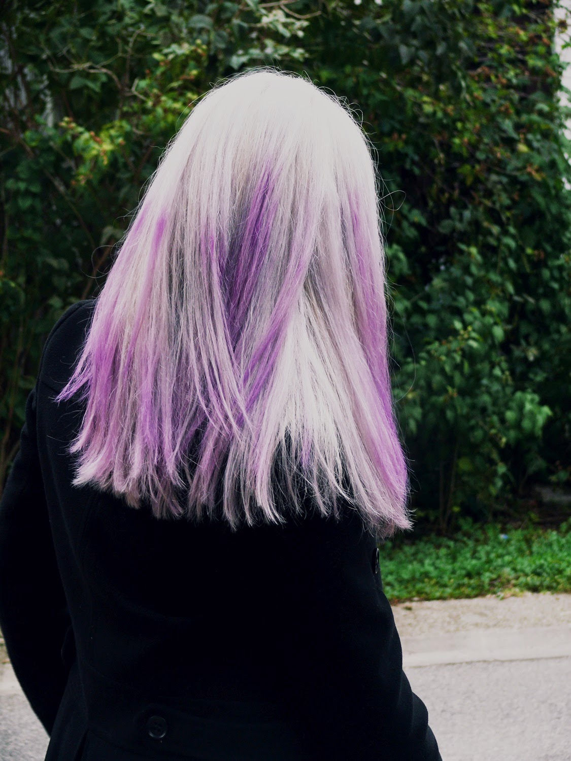 New Haistyle Silver Hair With Purple Ombre Moonofpaula