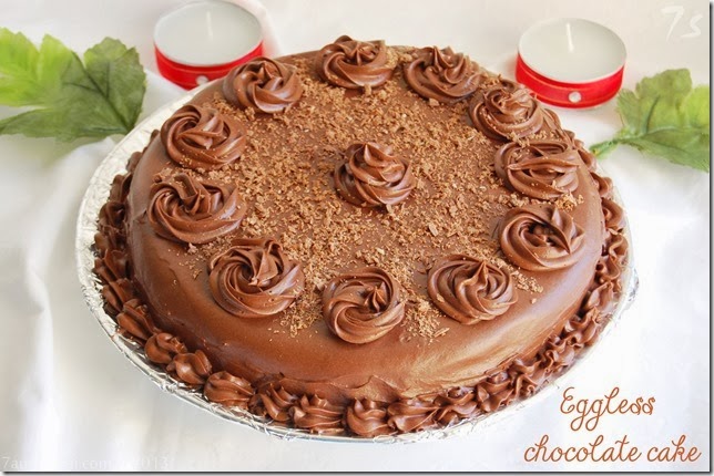 Eggless chocolate cake