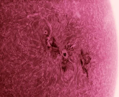 manchas solares na região ativa 1429