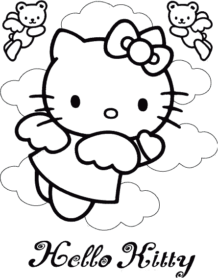  Mewarnai Gambar Hello Kitty 