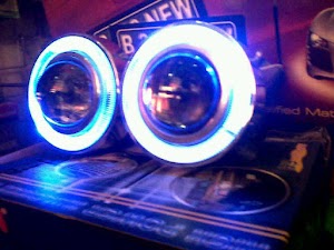 LAMPU FOQ LAMP DENGAN RING DLAA (Putih - Biru)