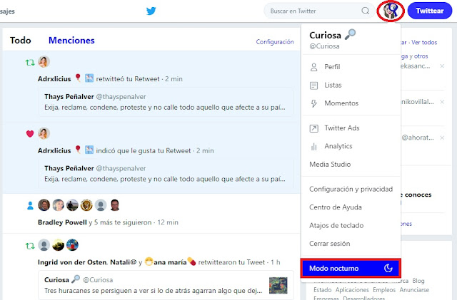 twitter-modo-nocturno