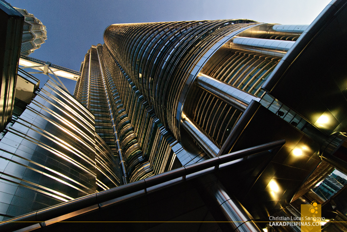 Steel and Glass Makes up the Petronas Towers in Kuala Lumpur, Malaysia