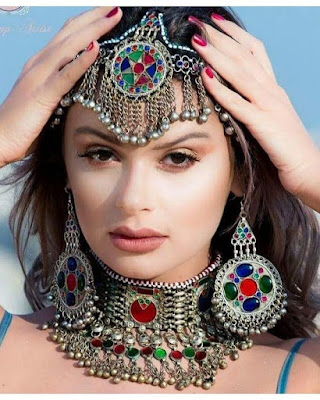 Afghani Bride Fashion Jewellery Maang Patti Necklace.