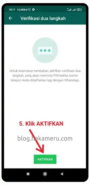 Cara mengaktifkan verifikasi dua langkah di WhatsApp - Blog.hakameru.com