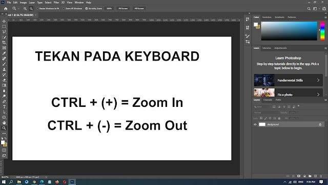 Cara Zoom In Zoom Out Di Photoshop