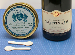 Taittinger champagne white stugeon caviar celebrate