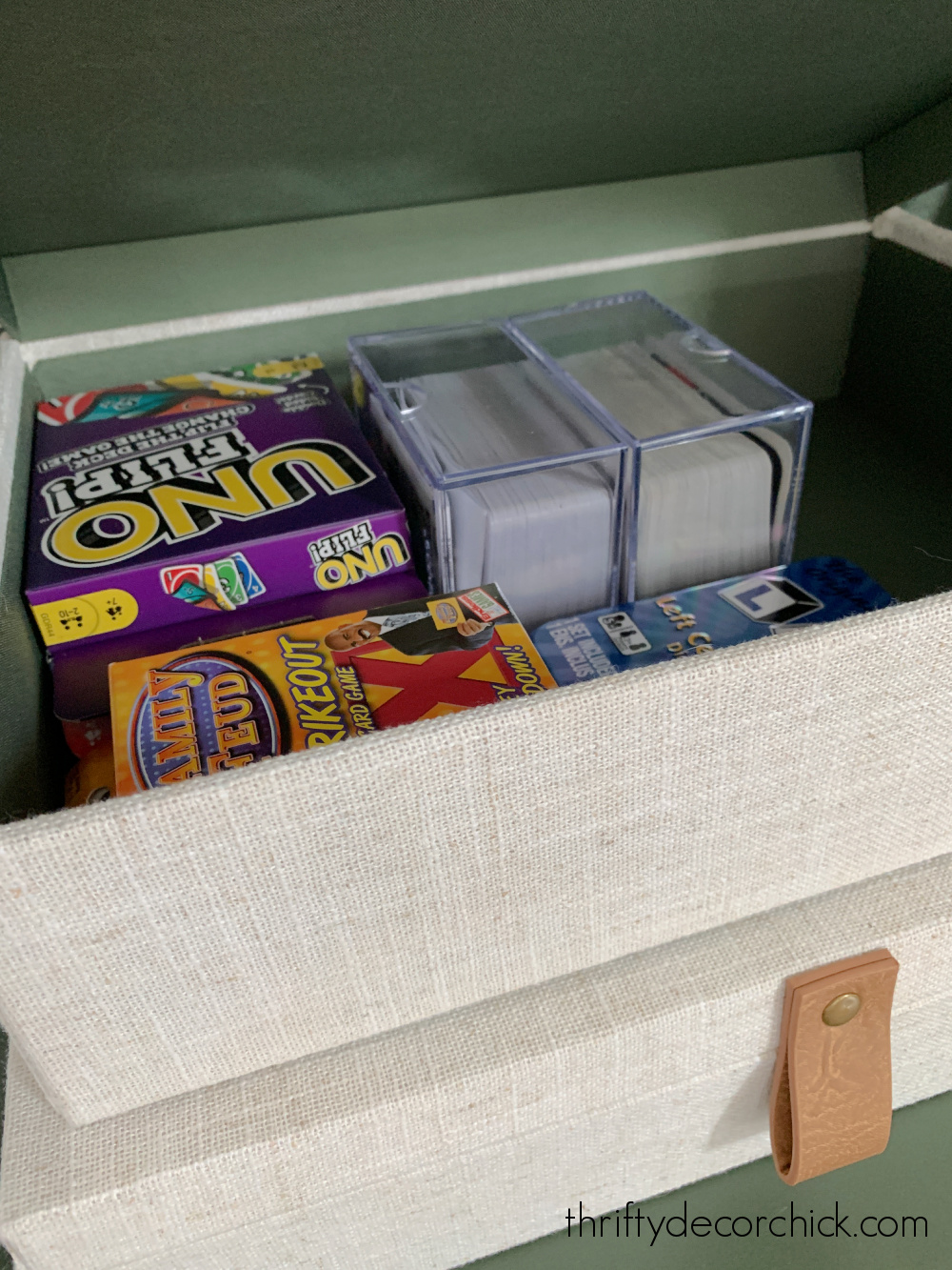 fabric covered storage boxes