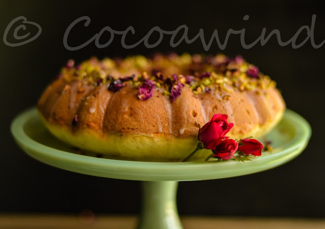 Cardamom Rosewater Pistachio Cake - Festive Flavors - Cocoawind