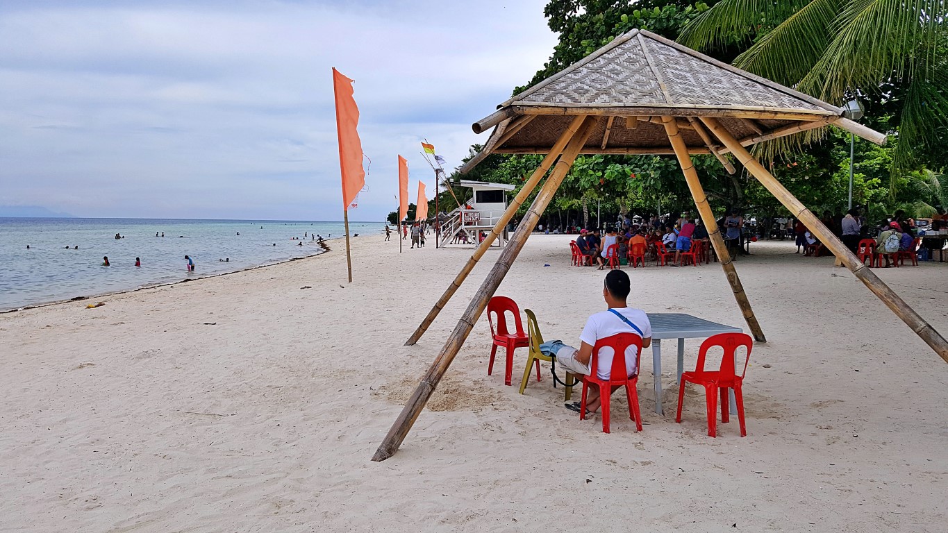 beautiful unique day-use cottages at Quinale Beach, Anda, Bohol