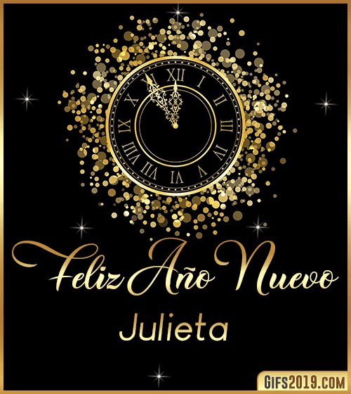 Feliz año nuevo gif julieta