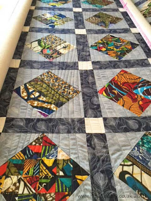 African fabric quilt Quilt pattern 'Modern Curves'