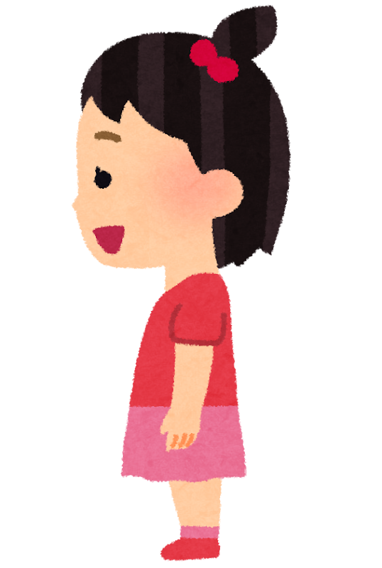 いろいろな角度から見た女の子のイラスト かわいいフリー素材集