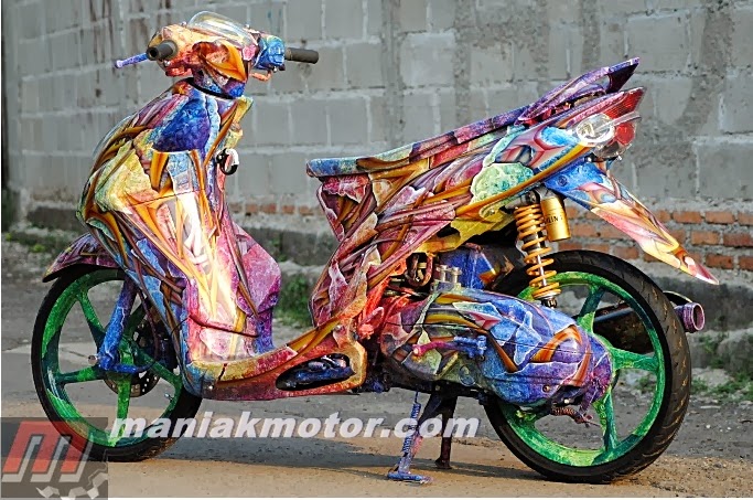 Gambar Modifikasi Yamaha Mio Soul Airbrush Terbaru