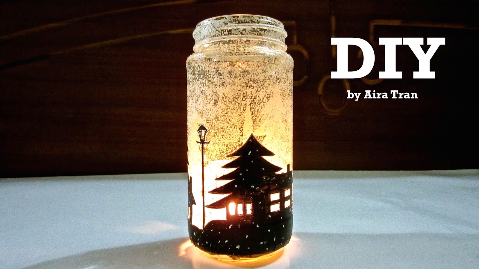 Aira Tran DIY Christmas Decorations Candle Jars 