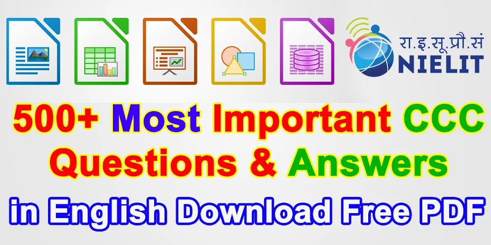 500+ Most Important CCC Question & Answer in English Download Free PDF 