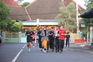 Hari Buruh Internasional 2024 , Polres Kulonprogo Bersama Serikat Pekerja  Gelar May Day Fun Run