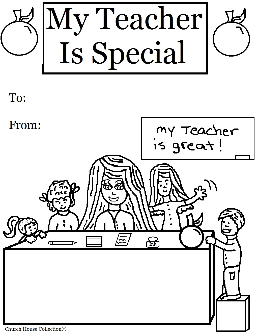 School Teacher Coloring Pages 2