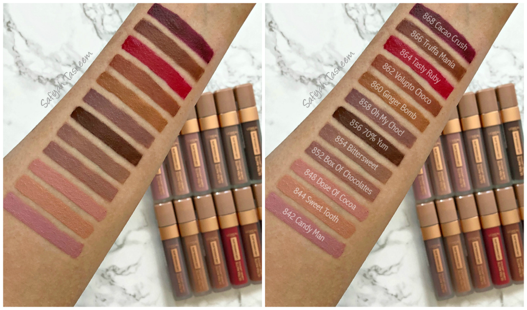 Safiyah Tasneem Sunday Swatches L Oreal Paris Les Chocolats