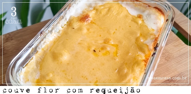 couve flor com requeijão gratinada