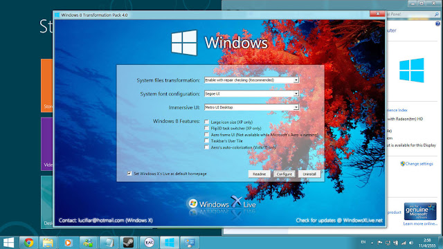 Merbuah Tampilan Windows XP Menjadi Windows 8