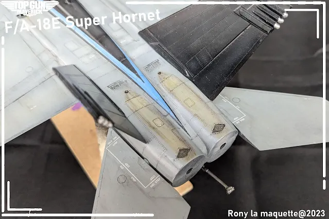 Weathering de la maquette du Super-Hornet.