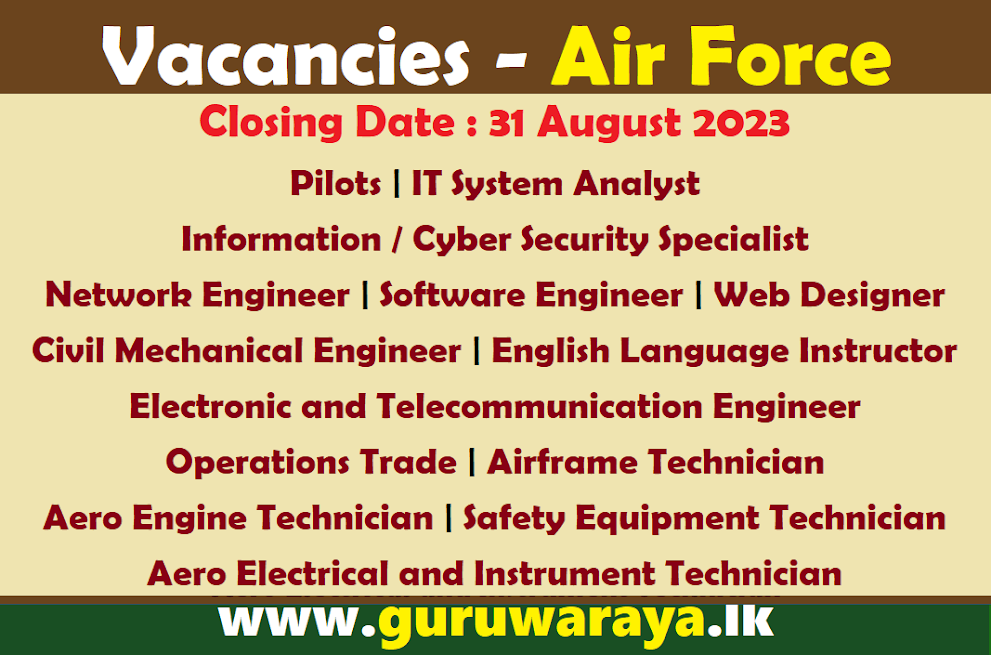 Vacancies - Sri Lanka Air Force