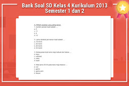 Bank Soal Sd Kelas 4 Kurikulum 2013 Semester 1 Dan 2