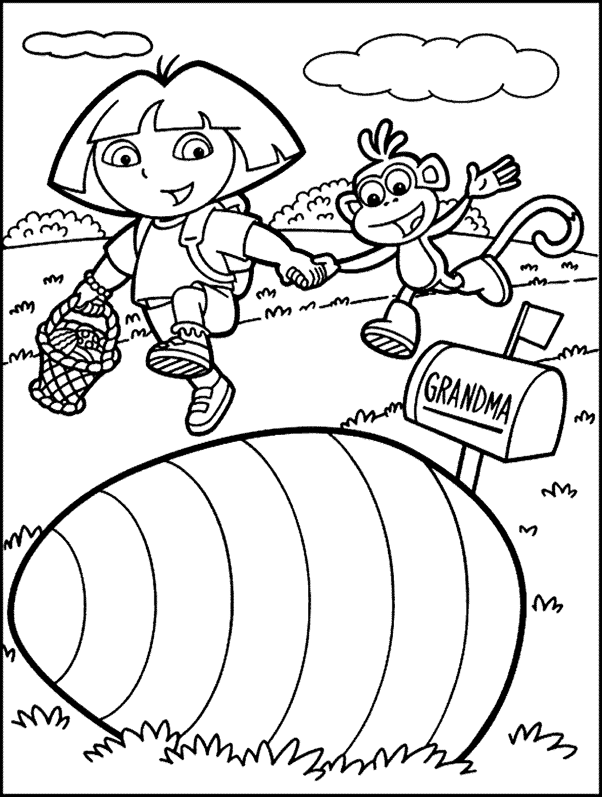 Mewarnai Gambar Dora The Explorer Terbaru Mewarnai Gambar