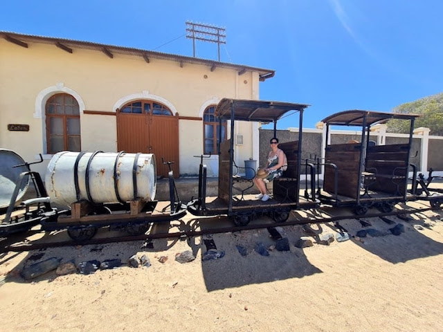 Weather-beaten Kolmanskop train