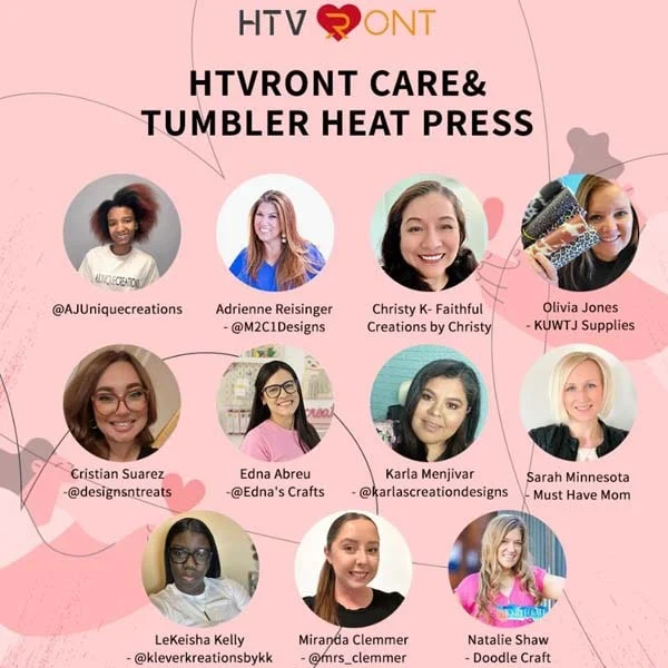 Check out my post on the HTVRont Auto Tumbler Heat Press here.   11 DIY enthusiasts in the United States and the Dominican Republic from October 10th to 15th were involved in the HTVRont Care & Tumbler Heat Press event!   I'm excited to be part of this group!