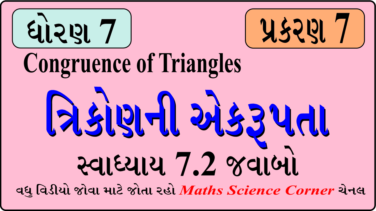 Maths Std 7 Swadhyay 7.2