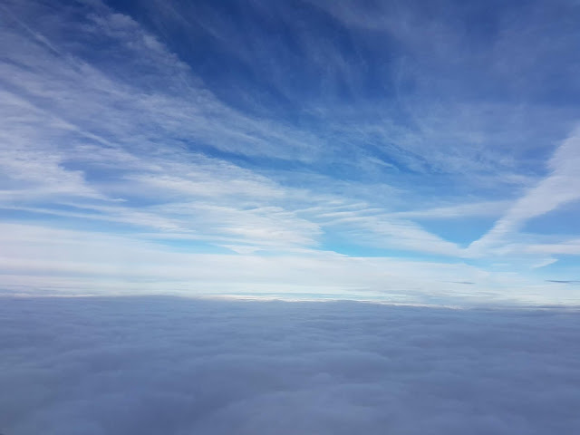 blue skies above earth