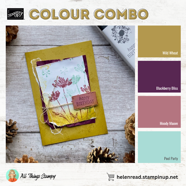 Stampin Up Wild Wheat Moody Mauve colour combination