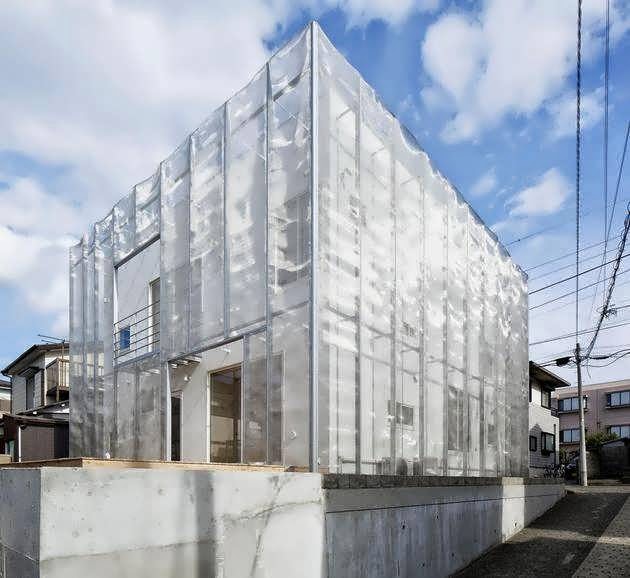 The Phenomenon House Wrapped with Stainless Steel Net as Security System